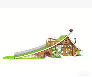 Structure de jeu en bois style nature S116 pour complexe hôtelier, parc d'attractions, école et équipement de jeu extérieur/intérieur panoramique - Product Image 1