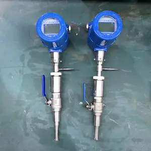 China RS485 Medidor de flujo de aire comprimido de gas natural de alta temperatura Medidor de flujo de masa térmica de inserción para gas