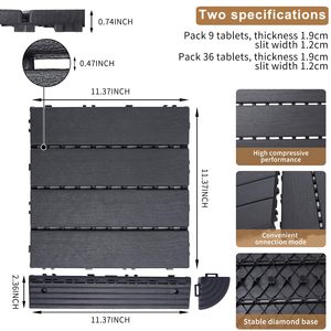 Cheap Price Exterior PP Base Deck <strong>Tiles</strong> Interlocking Plastic <strong>WPC</strong> <strong>Decking</strong> <strong>Tiles</strong> Outdoor - Product Image 5