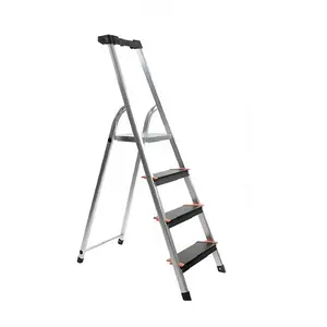 Warehouse Steel Safety Combination Aluminium Step Mobile Platform Ladder with Handrails