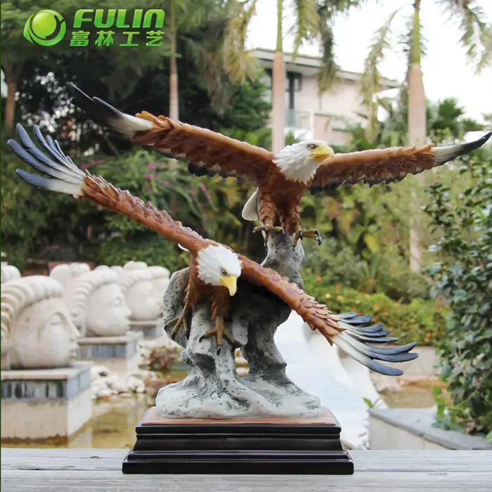공장 맞춤형 수지 공예 정원 야외 장식 대형 실물 크기 독수리 동상 수제 독수리 조각