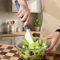 Pinces alimentaires en silicone de 29 cm de long, résistantes à la chaleur et anti-rayures 220 ℃   Pince de cuisine pour barbecue, grillades, steak et friture
