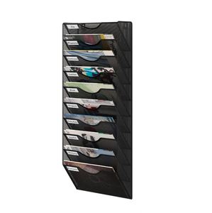 Organisateur de fichiers mural en maille à 10 poches, porte-documents, porte-lettres, porte-articles, avec rangement pour clipboard - Product Image 4