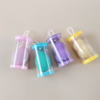 Boîte à maquillage transparente en PVC avec couvercle pour éponges de maquillage et houppettes – Grande et petite taille