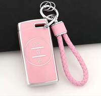 Nouvelle Housse de Clé de Voiture en TPU Souple, Étui de Protection Rose Argenté Anti-Chute pour Divers Modèles de Véhicules, Accessoires