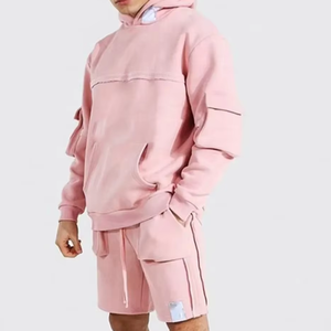 Conjunto Corto para Hombre, Diseño Personalizado OEM, de Alta Calidad, Poliéster/Algodón, Sudadera con Capucha y Pantalones Cortos, Nueva Llegada, 430gsm - Product Image 5