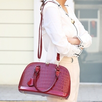 Sac à main pour femme en cuir PU à motif d'alligator de luxe, grande capacité, sac fourre-tout, sac bandoulière, fermeture à glissière à sangle unique