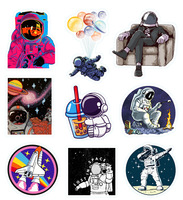 100 teile/paket wasserdichte Raum Astronaut Cartoon Graffiti Aufkleber für Gepäck Auto Wasser Cup