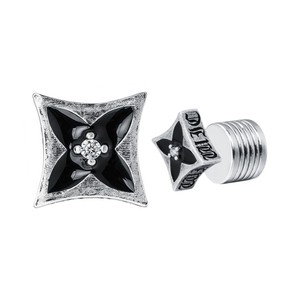 Hip Hop Moissanite Clip-on Earrings Four-Leaf Clover Design Black Retro Magnetic For Women No Piercing Party Fashion Jewelry - Product Image 5