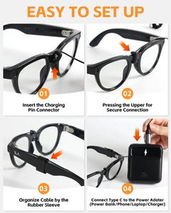 Cavo di ricarica USB-C per <span class=keywords><strong>RayBan</strong></span> Meta-2 AI occhiali intelligenti 1.5M linea di alimentazione di estensione portatile per Wayfarer/Skyler/Headliner - Product Image 5