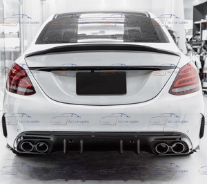 Hot Bán Phía Sau Bumper Lip C43 <span class=keywords><strong>M</strong></span>ột <span class=keywords><strong>M</strong></span> <span class=keywords><strong>G</strong></span> Khuếch Tán Với Ống Xả Lời Khuyên Cho Mercedes Benz <span class=keywords><strong>C</strong></span> Class W205 2014-2019 - Product Image 4