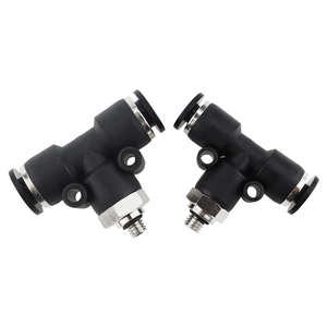Đầu Nối Khí Nén Mpb Chèn Nhanh T-threaded Tích Cực Bộ Chuyển Đổi Ba Chiều PB4-M5 Ống Khí Nén 6Mm - Product Image 5