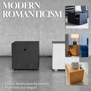 Table de <span class=keywords><strong>chevet</strong></span> <span class=keywords><strong>cube</strong></span> minimaliste moderne pour chambre à coucher, fabrication Foshan, construction en bois - Product Image 2