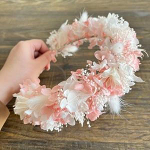 Elegante Ghirlanda di Fiori Stabilizzati Avorio, Copricapo da Sposa Romantico Francese Fatto a Mano, Eco-Friendly <span class=keywords><strong>per</strong></span> Matrimoni Civili all'Aperto - Product Image 3
