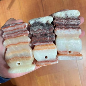 Wholesale Natural <strong>Jade</strong> Polished Pork <strong>Stone</strong> Caving with Hole Marble Meat Crystal Craft for Decoration &amp; Gift - Product Image 1