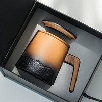 Mug à thé en céramique jetable au design classique avec motif personnalisé et boîte cadeau pour un usage domestique
