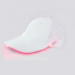 Ánh sáng lên sợi LED thắp sáng mũ và mũ <span class=keywords><strong>EL</strong></span> <span class=keywords><strong>cap</strong></span> với lưới cho mùa hè - Product Image 3