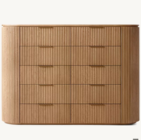 Table de toilette Byron durable et moderne en chêne massif européen, couleur personnalisée, 10 tiroirs, pour chambre à coucher