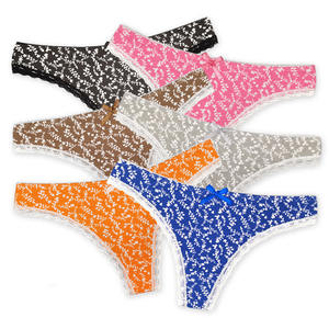 Braguitas <span class=keywords><strong>de</strong></span> Algodón para Mujer, Sexy, con Encaje Floral, Transpirables, Suaves y Cómodas, Ropa Interior para <span class=keywords><strong>Chicas</strong></span>, Paquete <span class=keywords><strong>de</strong></span> Doce, Lencería al por Mayor - Product Image 1