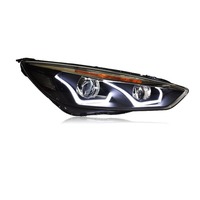 Pour Ford Focus 2015-2018 accessoire de style 4 lampe frontale à LED avec option cachée oeil d'ange Bi faisceau au xénon 12V 36W phare de voiture