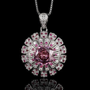 Ensemble de bijoux de haute qualité, écologique, en cuivre plaqué argent, brillant, 14-10mm, marron, collier, boucles d'oreilles, bague - Product Image 4