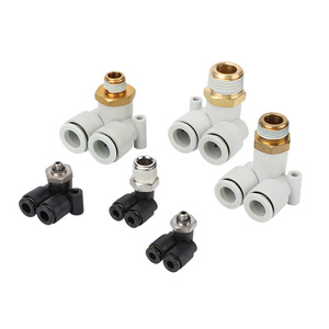 S-KQ2LU Tee Fittings Plastic <b>Quick</b> <b>Connector</b> Pneumatic Parts For Industrial Use - Product Image 1