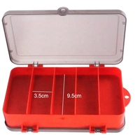 Vente en gros de boîte à appâts P2 boîte fendue double face 127g boîte d'accessoires en plastique portable ensemble d'appâts souples à crochet en plomb