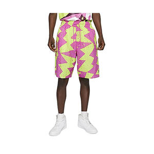 Pantalones Cortos Deportivos Jordan para Hombre, Color Volt Berry, Estampado Geométrico, Secado Rápido, Cintura Media, Cordón Ajustable, Largo Bermuda, 100% Poliéster - Product Image 1
