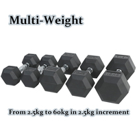 Dumb Bells Workout Lbs 10kg Gym Hexagon Hexagonal Dumbell Ensembles d'haltères hexagonaux en caoutchouc en livres