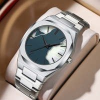Montre-bracelet octogonale personnalisée pour homme, en acier inoxydable, avec cadran unique en nacre, étanche, style affaires et décontracté, vente en gros