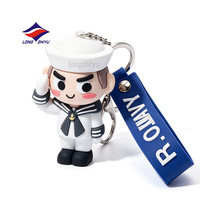 Porte-clés en PVC souple 3D/2D personnalisé avec logo de marque, design sur mesure, plusieurs tailles, style animal, fabrication LZY 20Y
