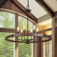 Lampes suspendues LED décoratives créatives de style industriel vintage en fer forgé certifié, réglables en hauteur, pour restaurants et barbecues