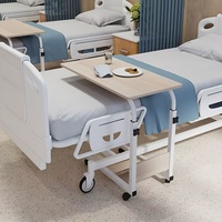 Bureau mobile réglable pour la maison - Poste de travail pour ordinateur portable sur roulettes avec roues verrouillables, table de chevet, table de salon, structure métallique Z-01