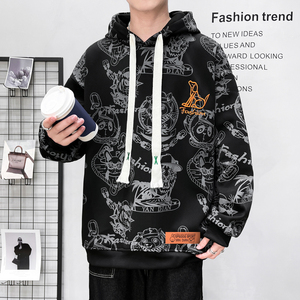 Pull à col rond pour hommes, nouvelle marque de mode, t-shirts imprimés à manches longues pour le printemps et l'automne, polyvalents pour hommes et adolescents - Product Image 2