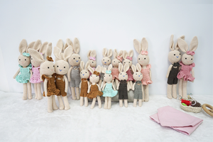 Delizioso Coniglio di Peluche, Morbido Giocattolo Amigurumi Lavorato a Maglia per Neonati, Bambola Coniglietto di Pasqua all'Uncinetto - Product Image 2