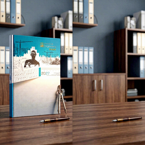 Retro Premium Screen Printed B5 <b>Hardback</b> Diary Planner <b>Notebook</b> for Office School Promotion Gift - Product Image 1