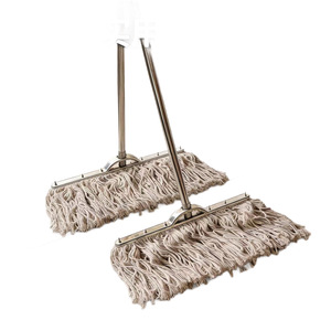 Wooden Pole Duster Mop Cotton Thread Dust Mop Water Absorbing Cleaning Mop for Household Hotel - Product Image 1