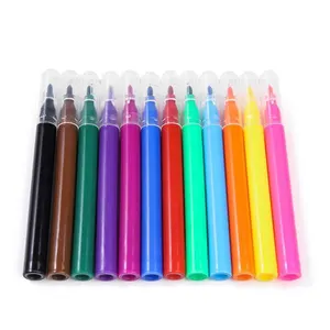 New product 12 multi color oem non washable fabric t shirt markers