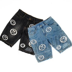 Wholesale Custom Distress <b>Patch</b> Embroidery logo Denim <b>Shorts</b> With Pocket Baggy Jeans <b>Shorts</b> <b>Men</b> - Product Image 3