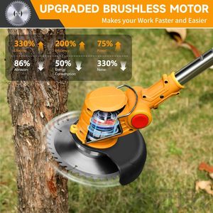 <span class=keywords><strong>Desbrozadora</strong></span> Inalámbrica de 21V MAX con Batería, 4 en 1, con 4 Cuchillas, Ancho de Corte de 6 Pulgadas, Recortadora de Césped Motorizada - Product Image 2