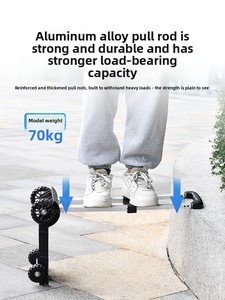 Chariot à bagages pliable en alliage d'aluminium portable pour un usage domestique, léger pour les courses et la livraison - Product Image 2