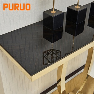 Rectangular Shaped Entrance Porch Modern Living Room Furniture Luxury Hallway Metal Stainless Steel Mirror <strong>Marble</strong> <strong>Console</strong> <strong>Table</strong> - Product Image 3