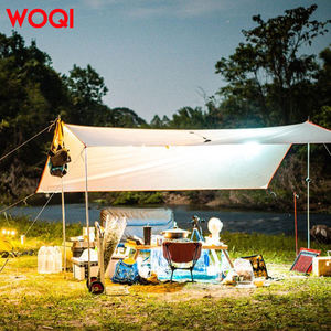 WOQI Bâche de <span class=keywords><strong>Pluie</strong></span> Légère <span class=keywords><strong>Tente</strong></span> Imperméable <span class=keywords><strong>Anti</strong></span> UV Abri de Camping en Plein Air avec Poteau en Acier - Product Image 5