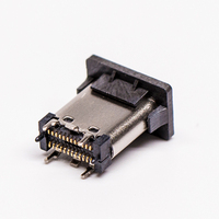 Conector USB 3.1 Tipo-C de 16 y 24 Pines, Impermeable IP67/IPX7, para Montaje en Panel, Material LCP, Soporta Voltaje AC2000V