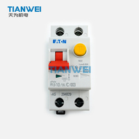 Disjoncteur différentiel combiné électronique EATON PFL9-10/1N/C/003, série PFL9, 1P+N courbe C, 30mA, 4,5kA, monophasé