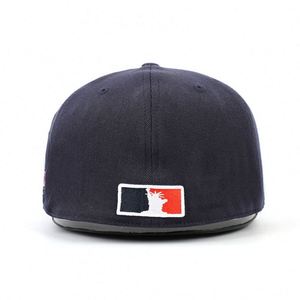 Casquette Snapback Hip Hop Homme Personnalisée OEM, Haute Qualité, 6 Panneaux Structurés, Logo Brodé 3D en Acrylique, Bleu Foncé - Product Image 4