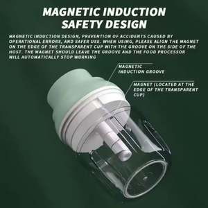 <span class=keywords><strong>Mini</strong></span> picadora de carne recargable eléctrica de alta calidad, picadora de alimentos para frutas, verduras, nueces con carga USB - Product Image 5