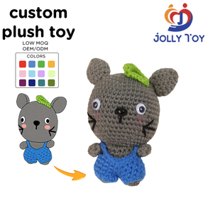 พวงกุญแจของเล่นแบบถักแฮนด์เมดพวงกุญแจตุ๊กตาหมีแบบสั่งทำ - Product Image 3