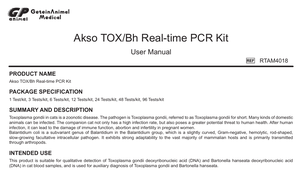 Kit de PCR en temps réel Getein <span class=keywords><strong>Akso</strong></span> TOX/Bh pour le diagnostic auxiliaire de Toxoplasma Gondii et Bartonella Hanseata - Product Image 3