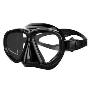卸売 ダイビングマスク光学-卸売50個/ロットWHALEダイビングマスク液体シリコンストラップブラック
